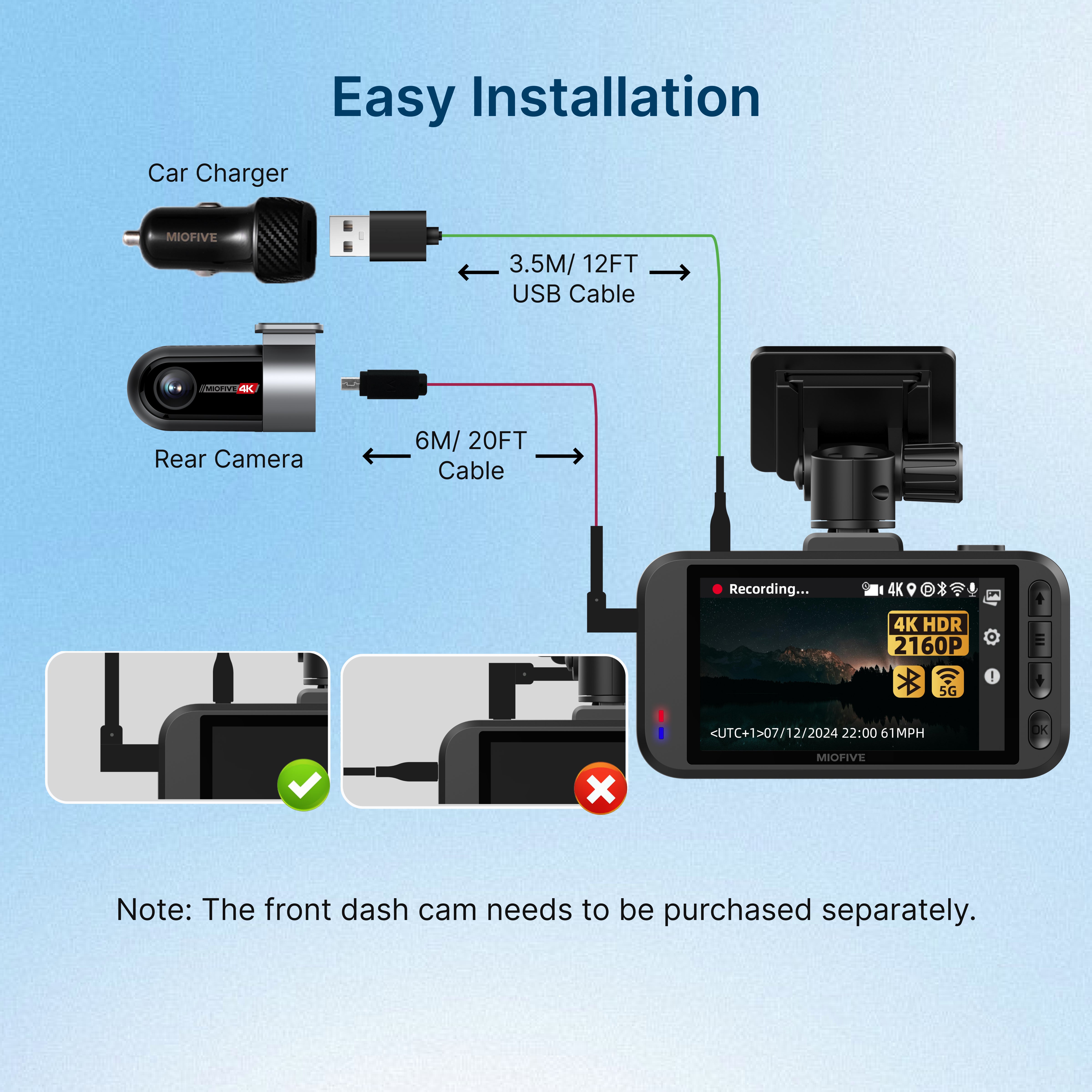 Miofive 4K Rear Camera