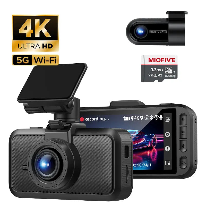Miofive S1 Pro 4K+2K Dual Dash Cam, Supercapacitor Miofive