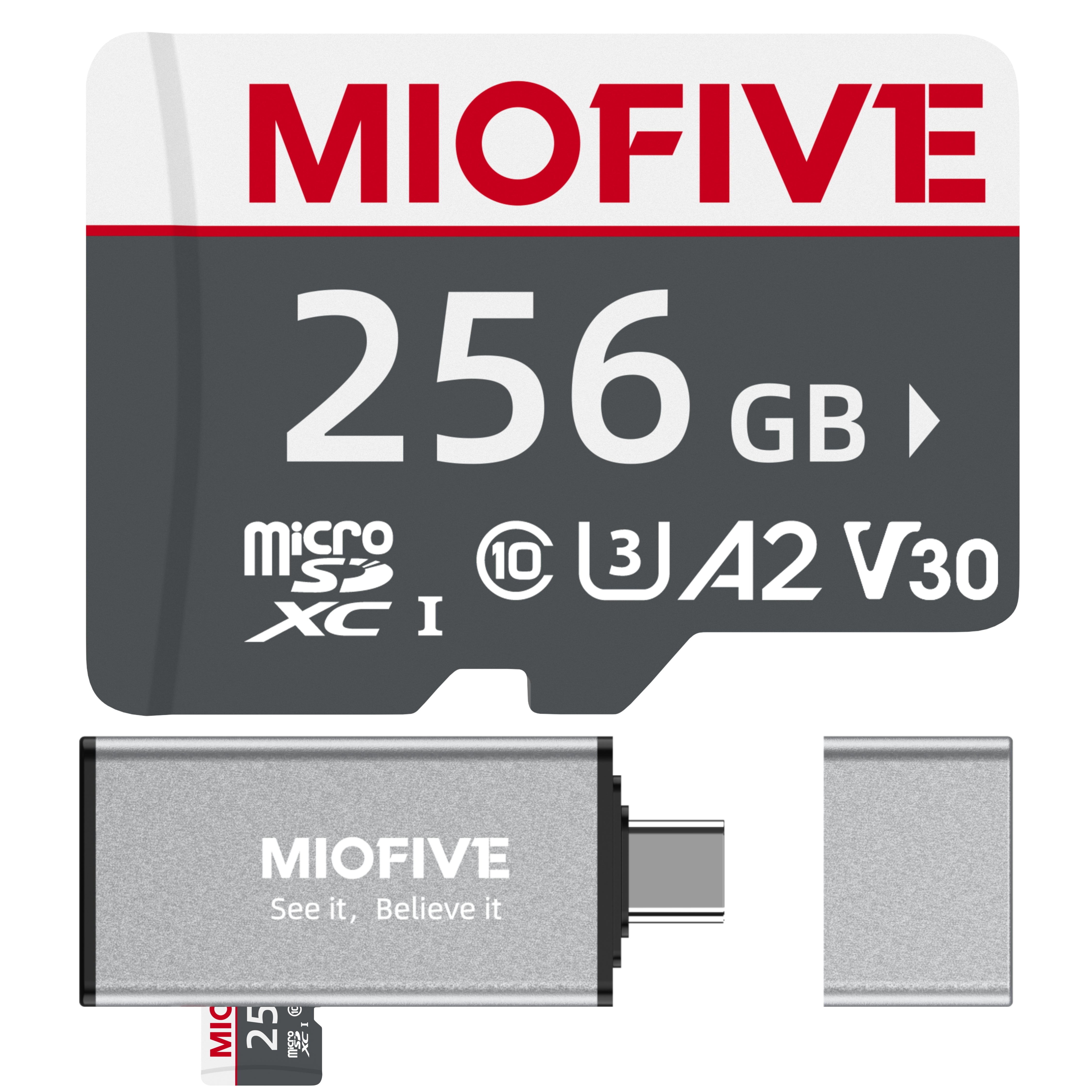 Miofive 256GB microSDXC Memory Card for Miofive S1/ S1-Pro/ S1-Ultra D