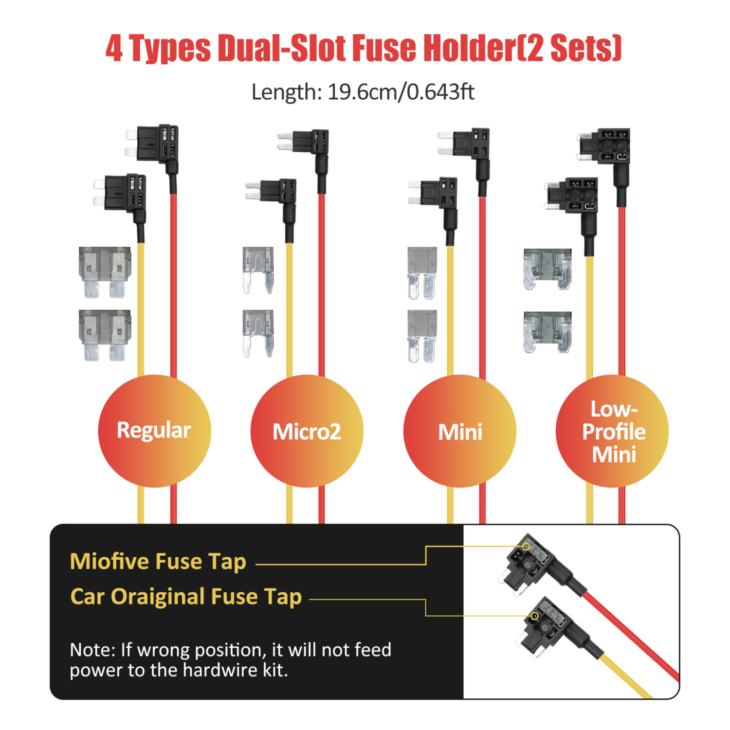 Miofive 11.5ft Micro USB Hardwire Kit(HKW1)