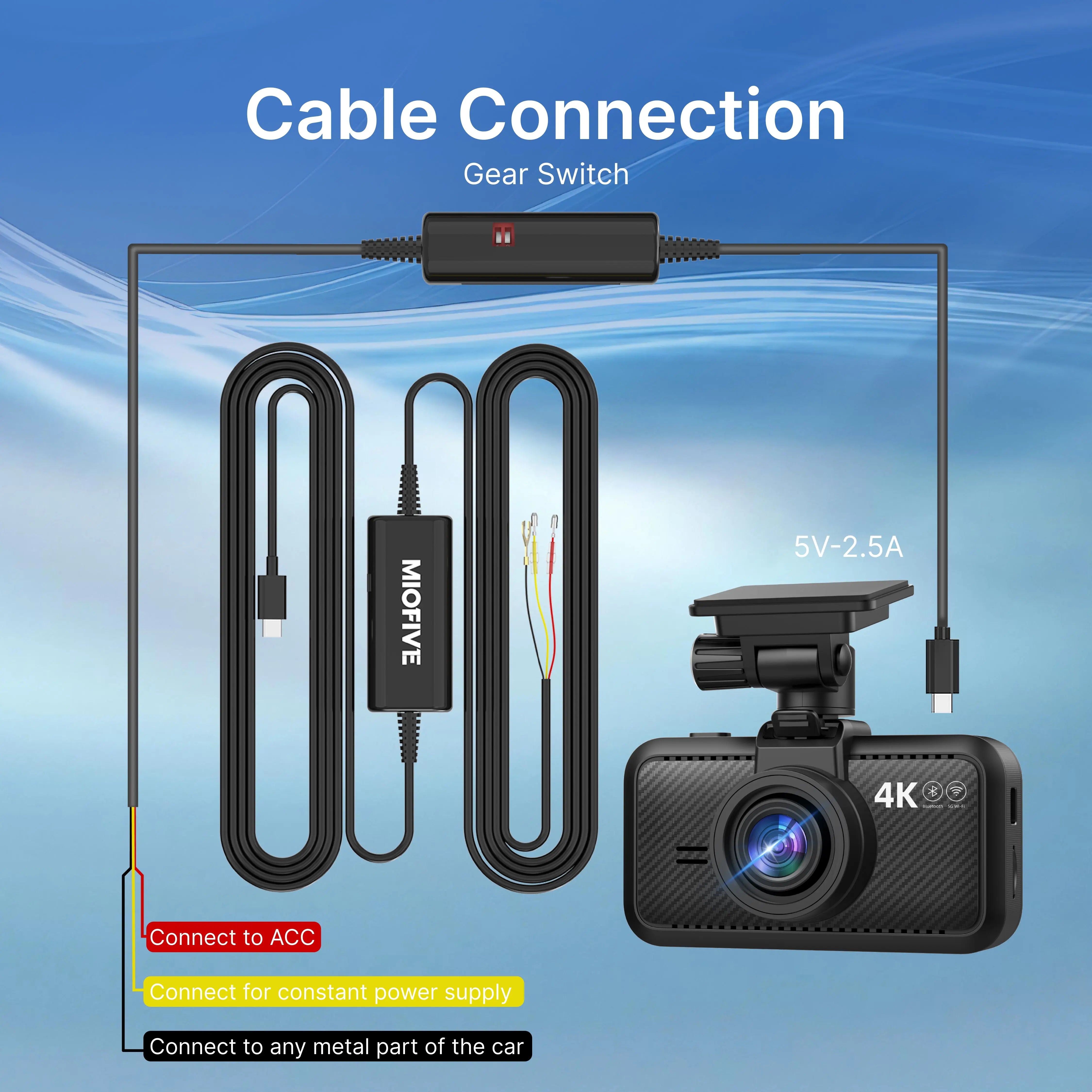 Miofive 11.5ft Type-C Hardwire Kit(HWK2) Miofive