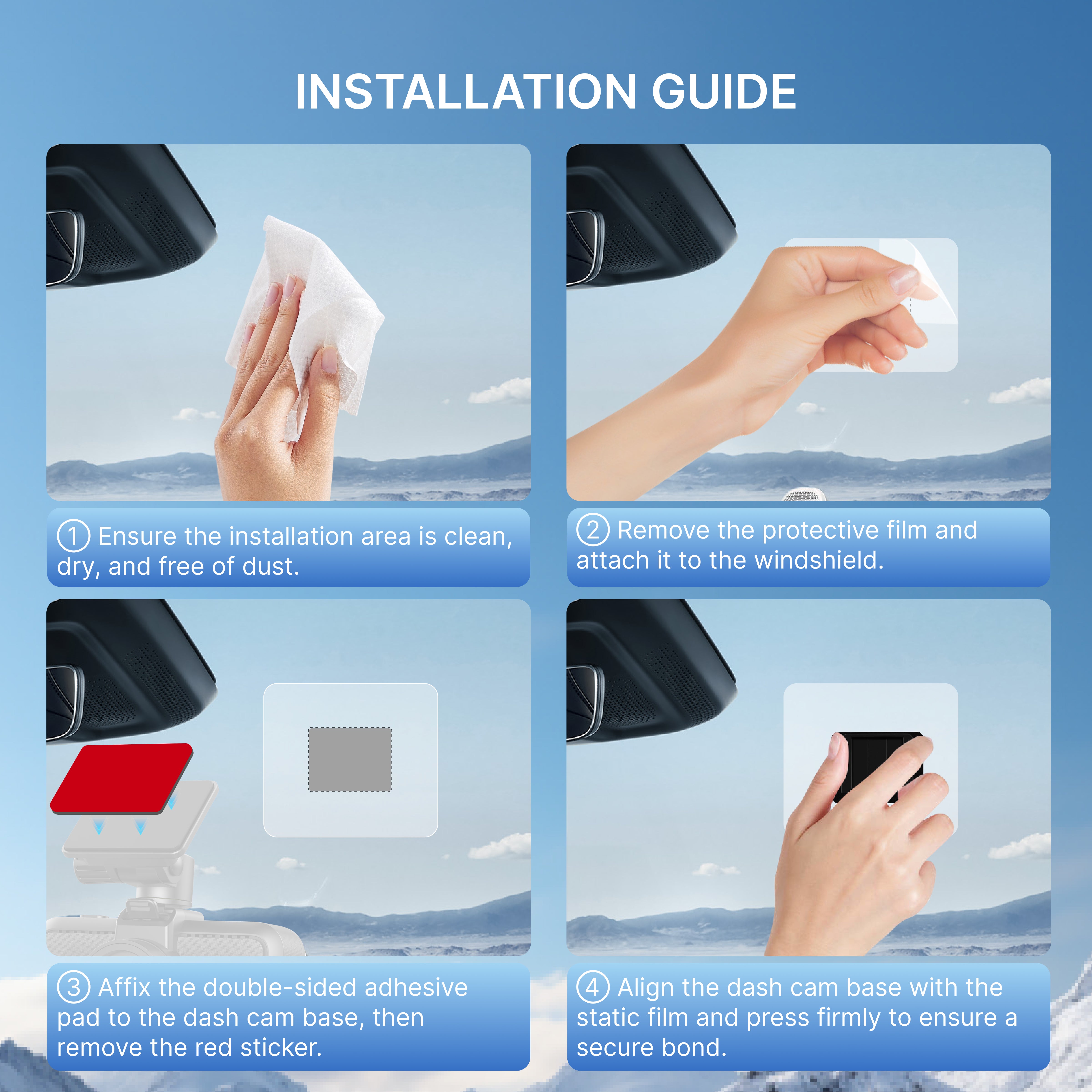 Miofive Car Windshield Double-Sided Adhesive