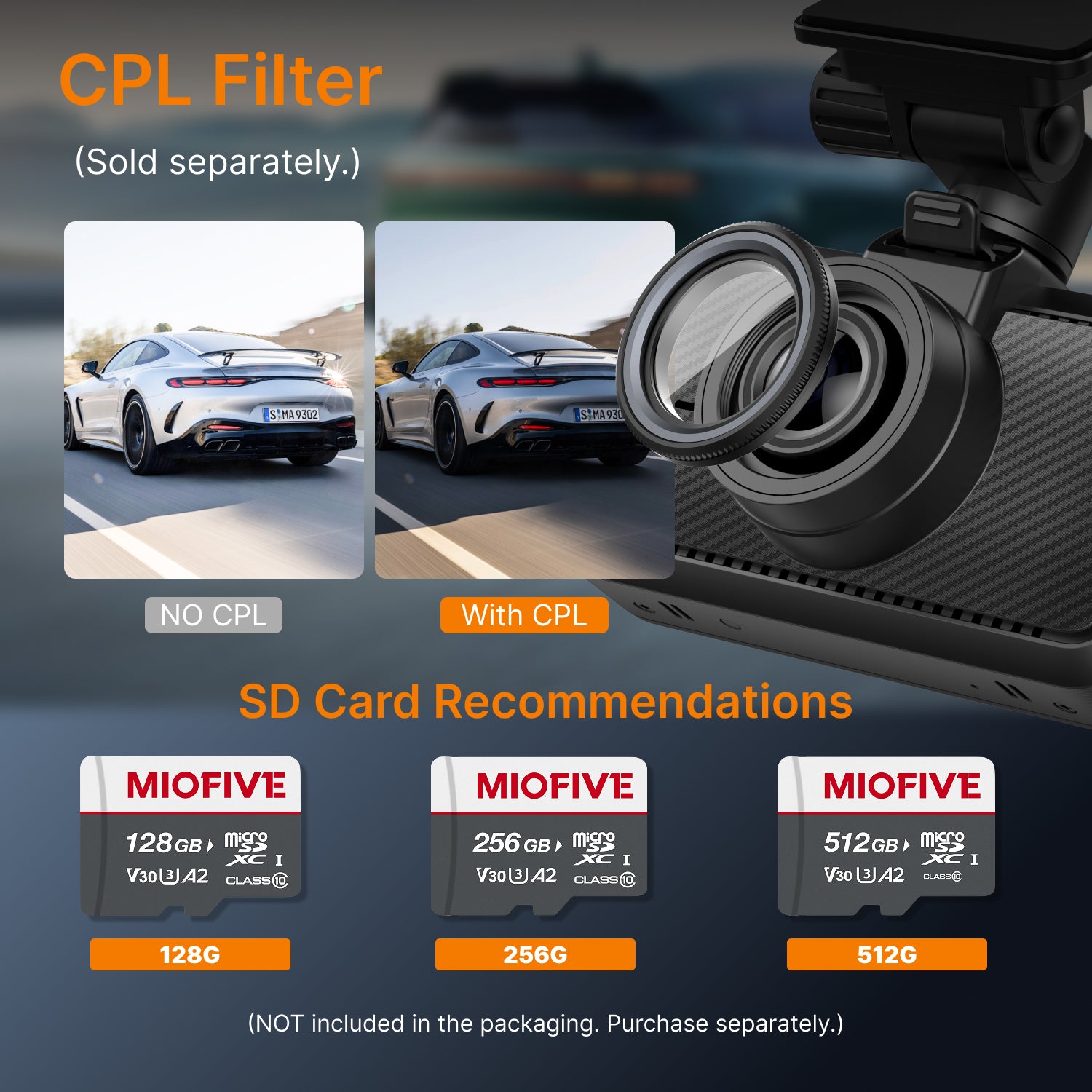 MIOFIVE Dash Cam S1 4K UHD Front Dash Camera With Free 32GB Card