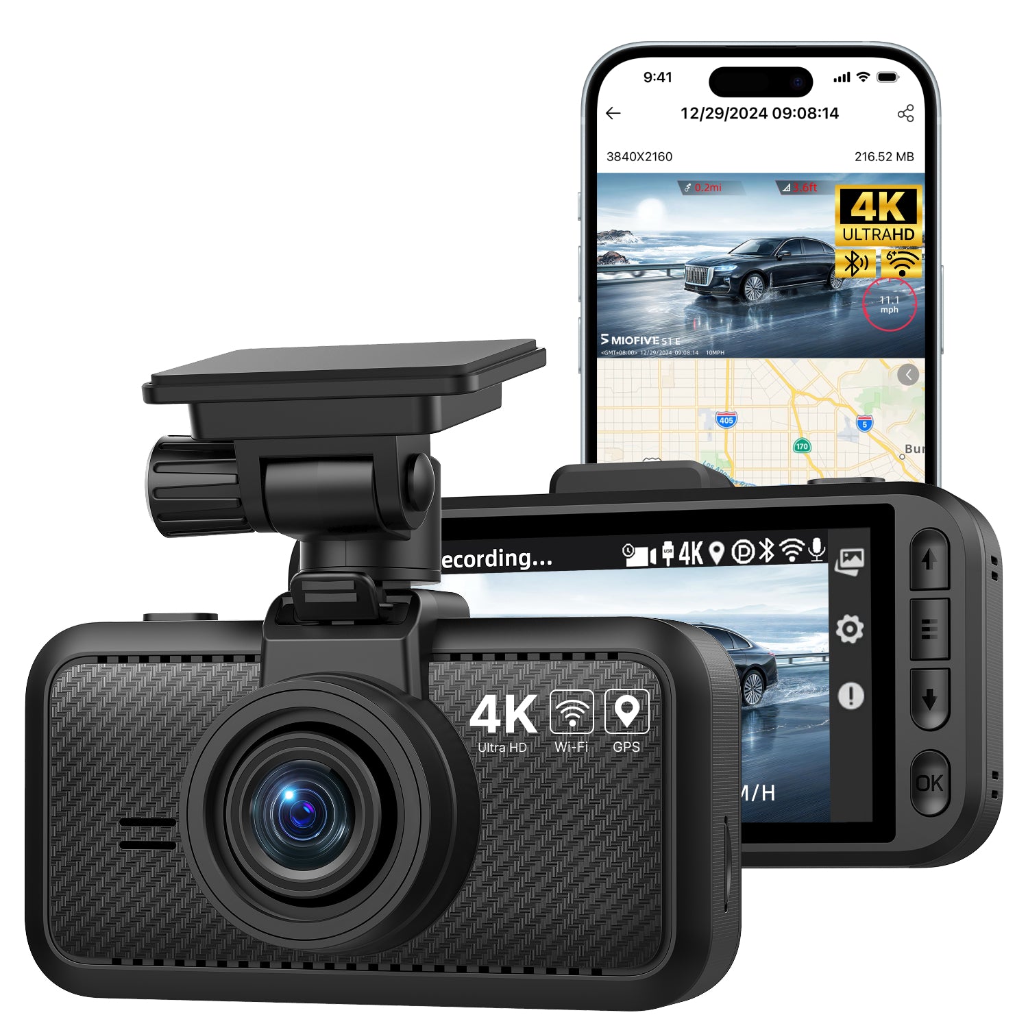 MIOFIVE Dash Cam S1 E 4K Front Dash Camera