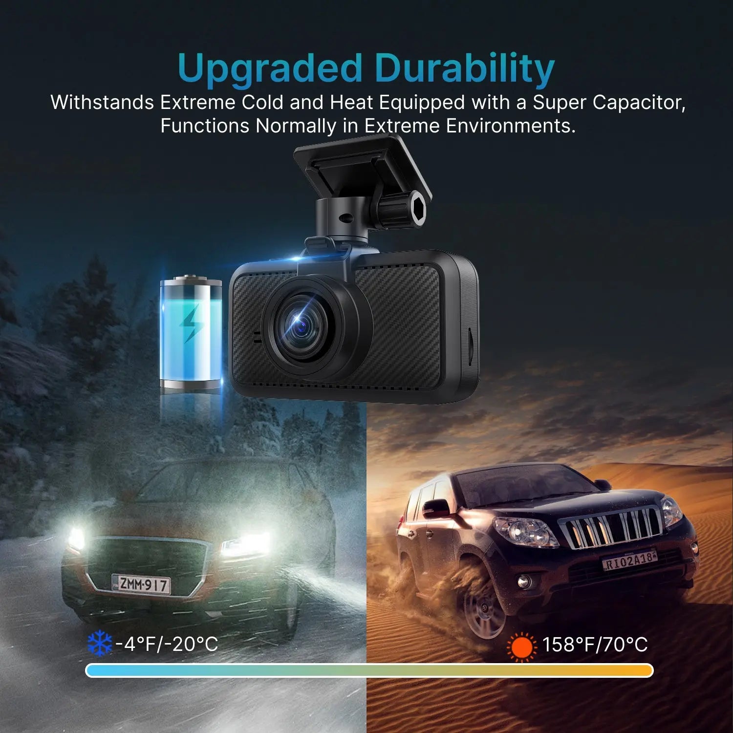 Miofive S1 E 4K Dash Cam, Supercapacitor GPS Miofive