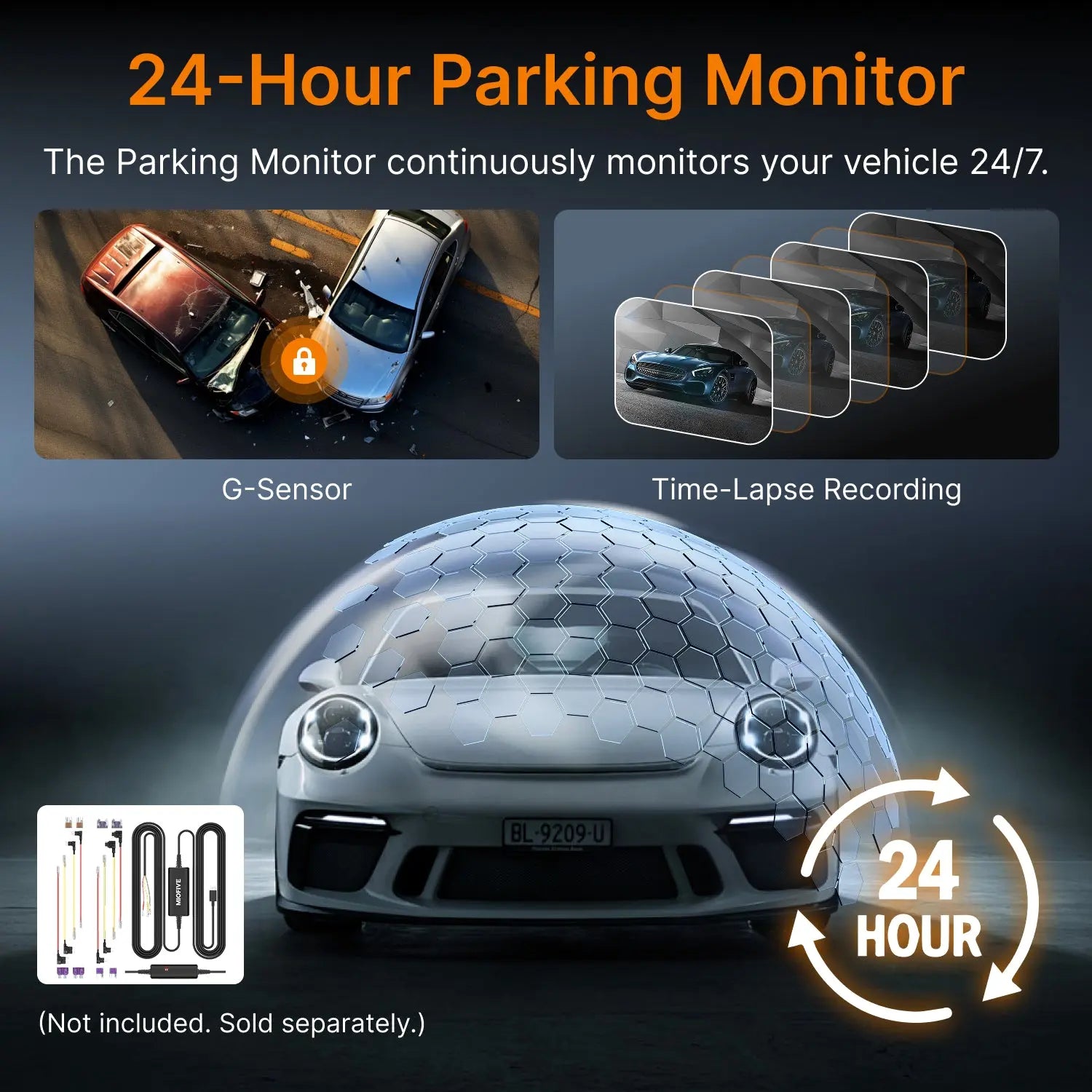 Miofive S1 4K Dash Cam, Supercapacitor Heat Resistant (32GB Card Included) Miofive