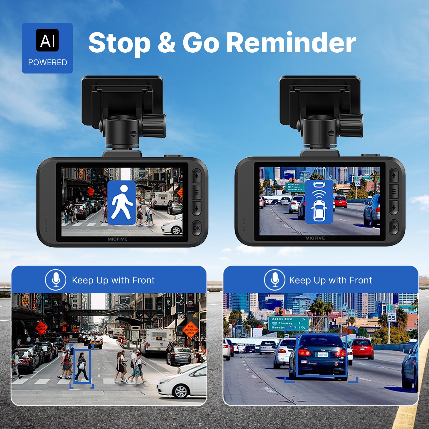 MIOFIVE Dashcam S1 Pro – 4K + 2K Dual Dashcam fürs Auto