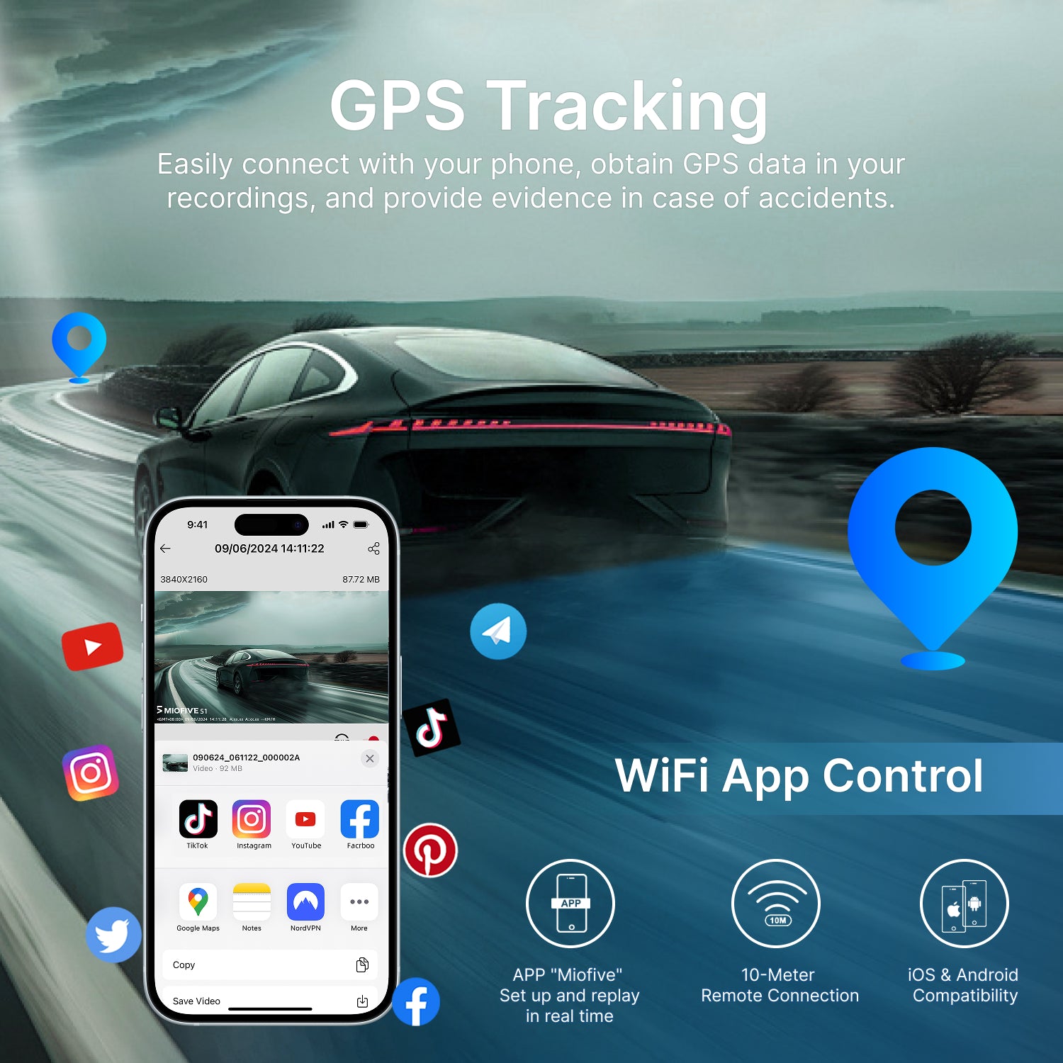 MIOFIVE Dashcam S1 Ultra – 4K + 4K UHD Dual Dashcam fürs Auto
