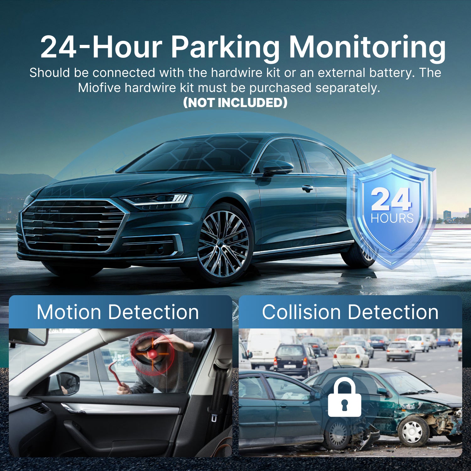 MIOFIVE Dash Cam S1 Ultra 4K+4K UHD Dual Dash Camera