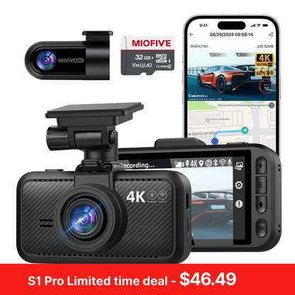 MIOFIVE Dash Cam S1 Pro 4K+2K Dual Dash Camera