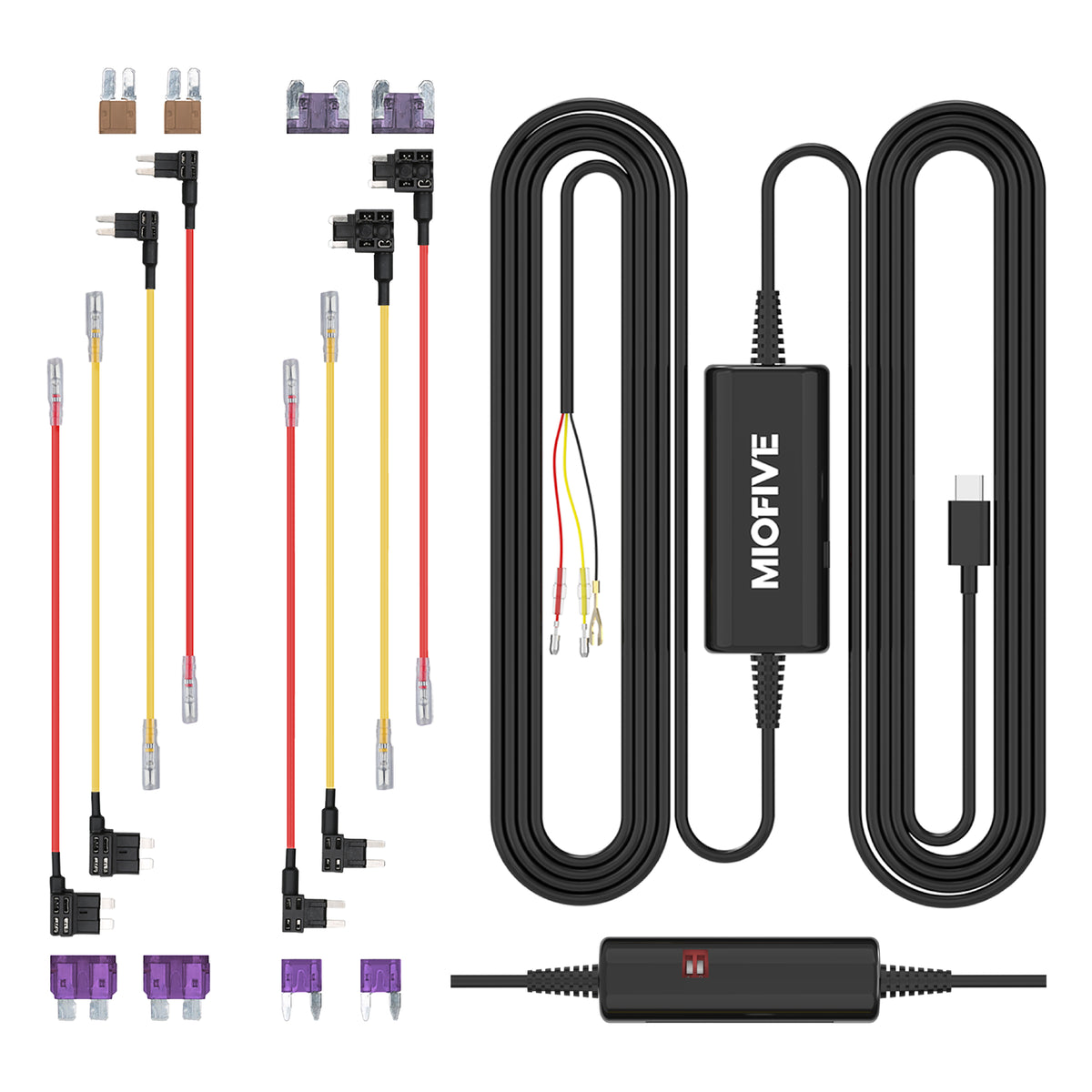 Miofive 11.5ft USB Type-C Hardwire Kit for S1 & Mini Series Dash Cams (HKW2)
