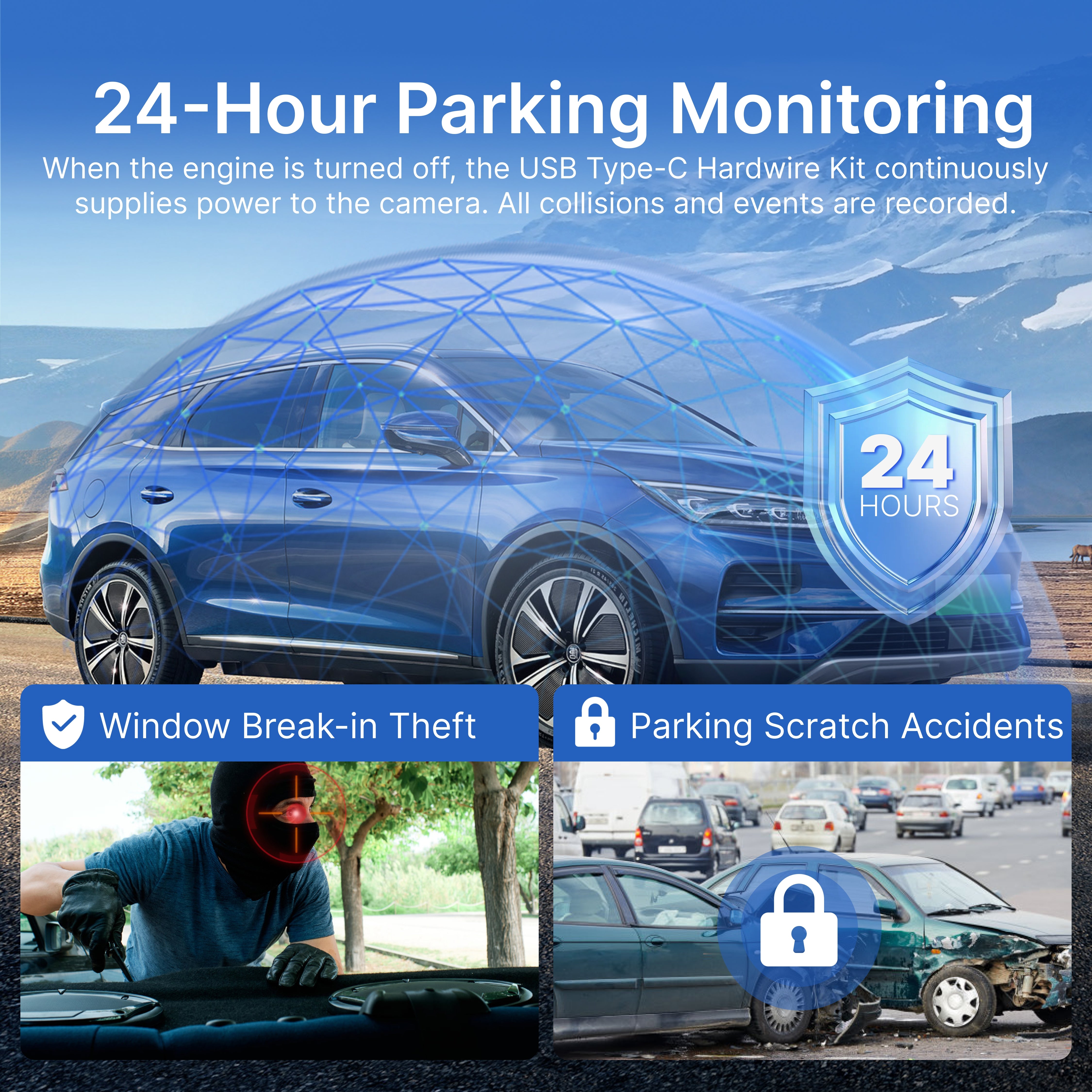 Miofive 11.5ft Type-C Hardwire Kit(HKW2)