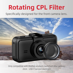 Miofive Dash Cam CPL Filter, 34MM Anti-Glare Circular Polarizer Lens for Miofive S1 Series Dashcam, Reduce Glare and Reflection, Enhance Color and Contrast