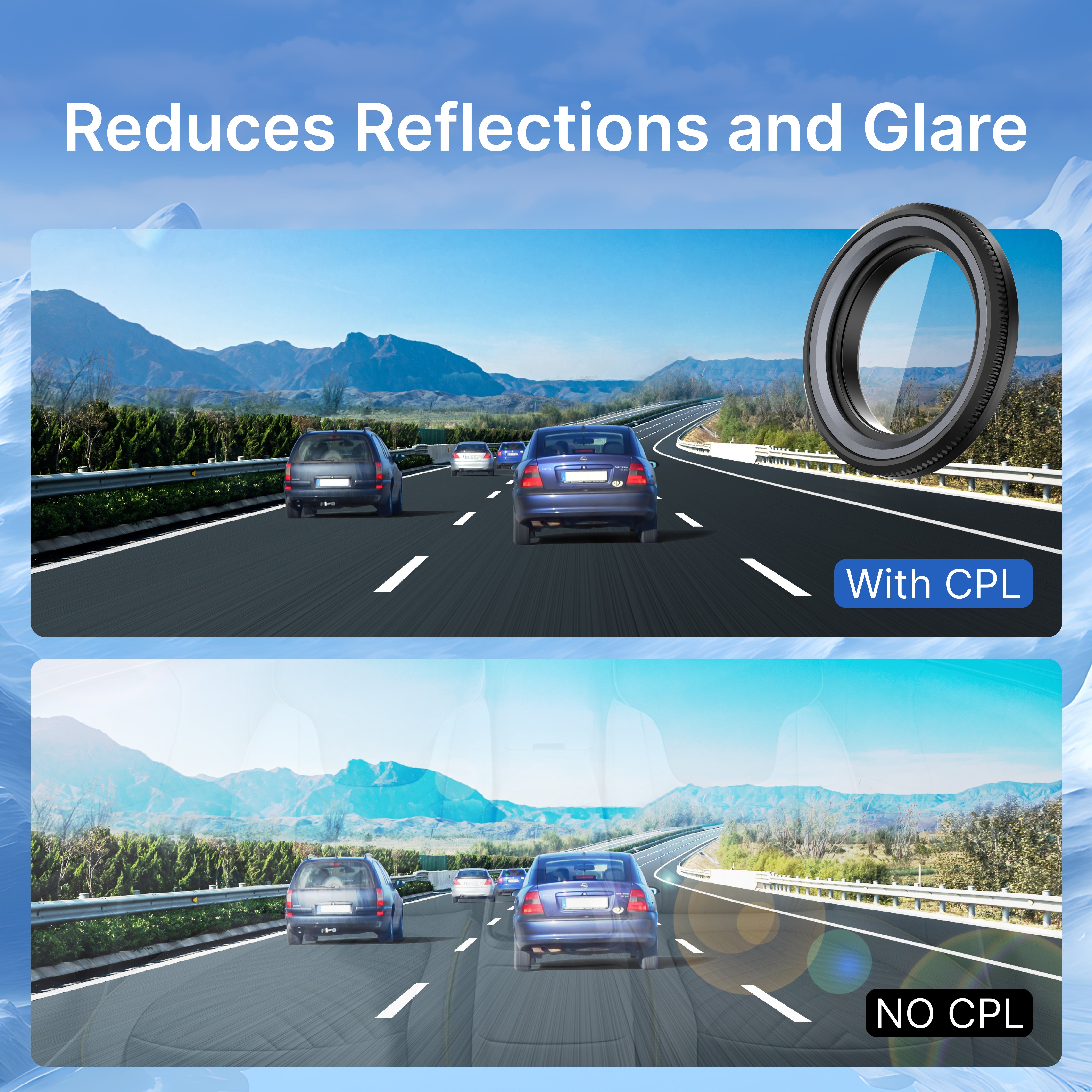 Miofive 34mm CPL Filter for Miofive S1 Series Dash Cams