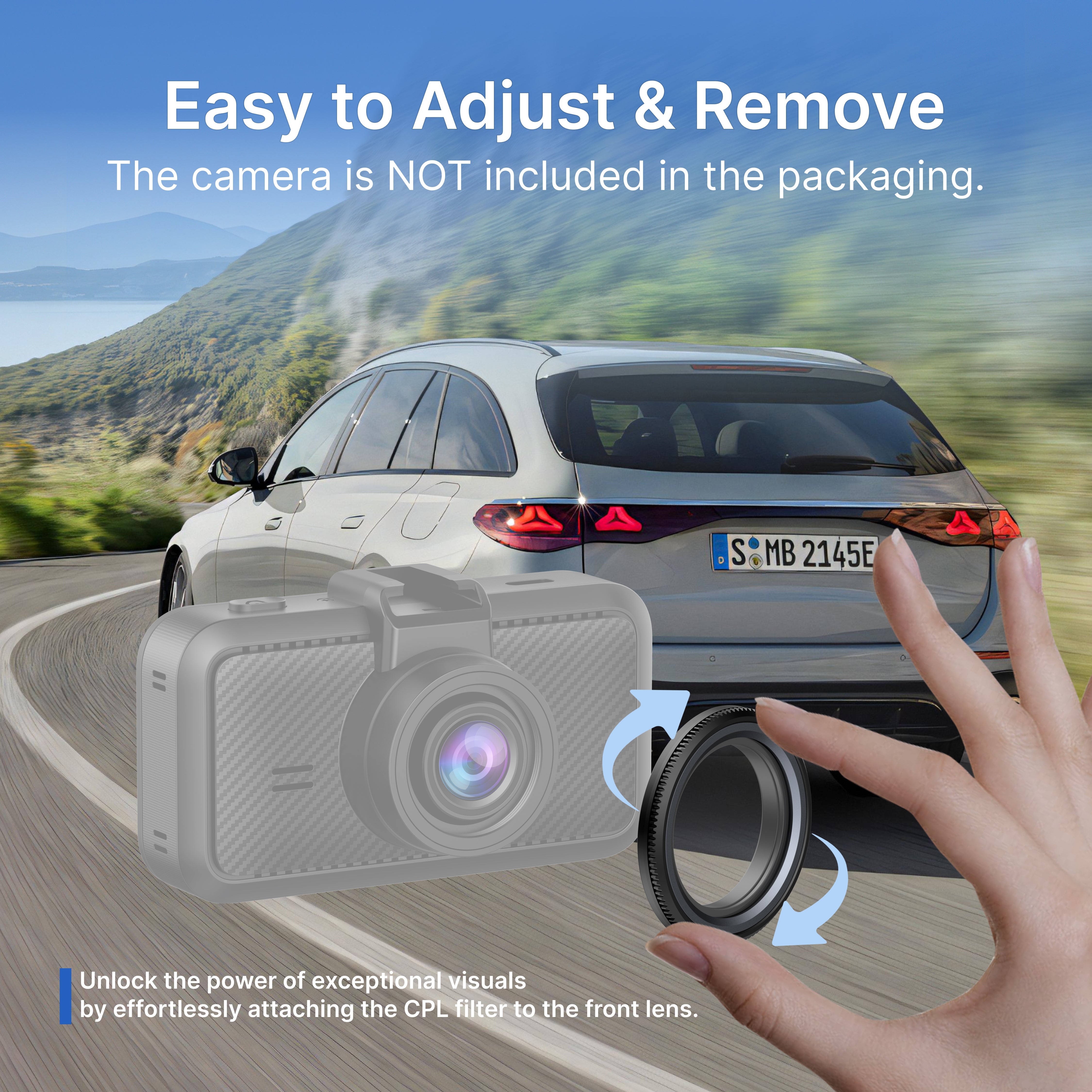 Miofive 34mm CPL Filter for Miofive S1 Series Dash Cams