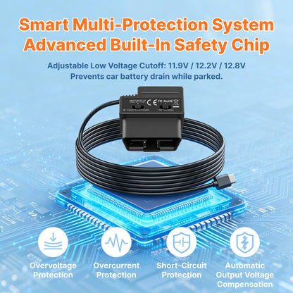 Miofive 3.5M OBD II Power Cable(11.5ft)