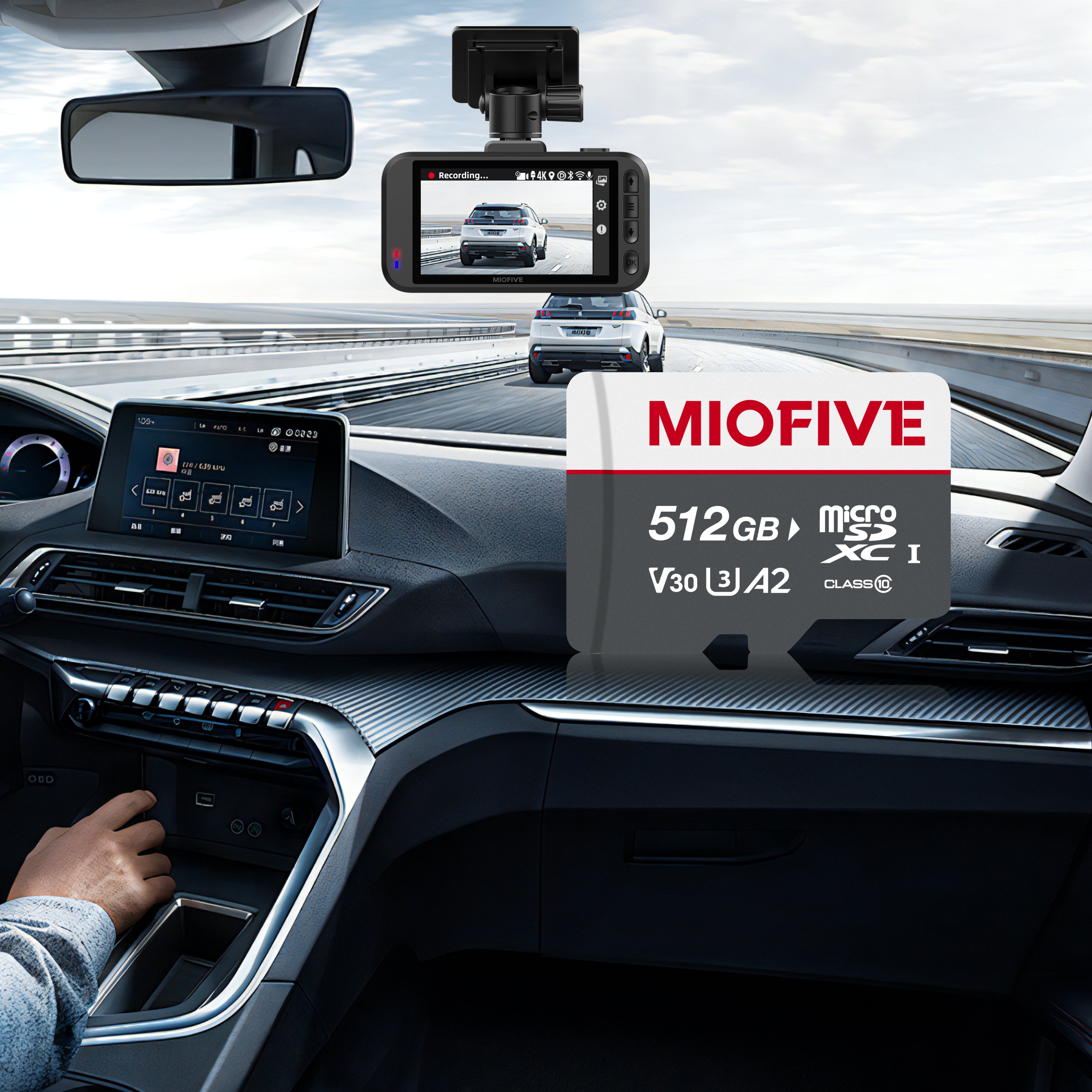 Miofive 512GB microSDXC Memory Card for Miofive S1 & Mini Series Dash Cams