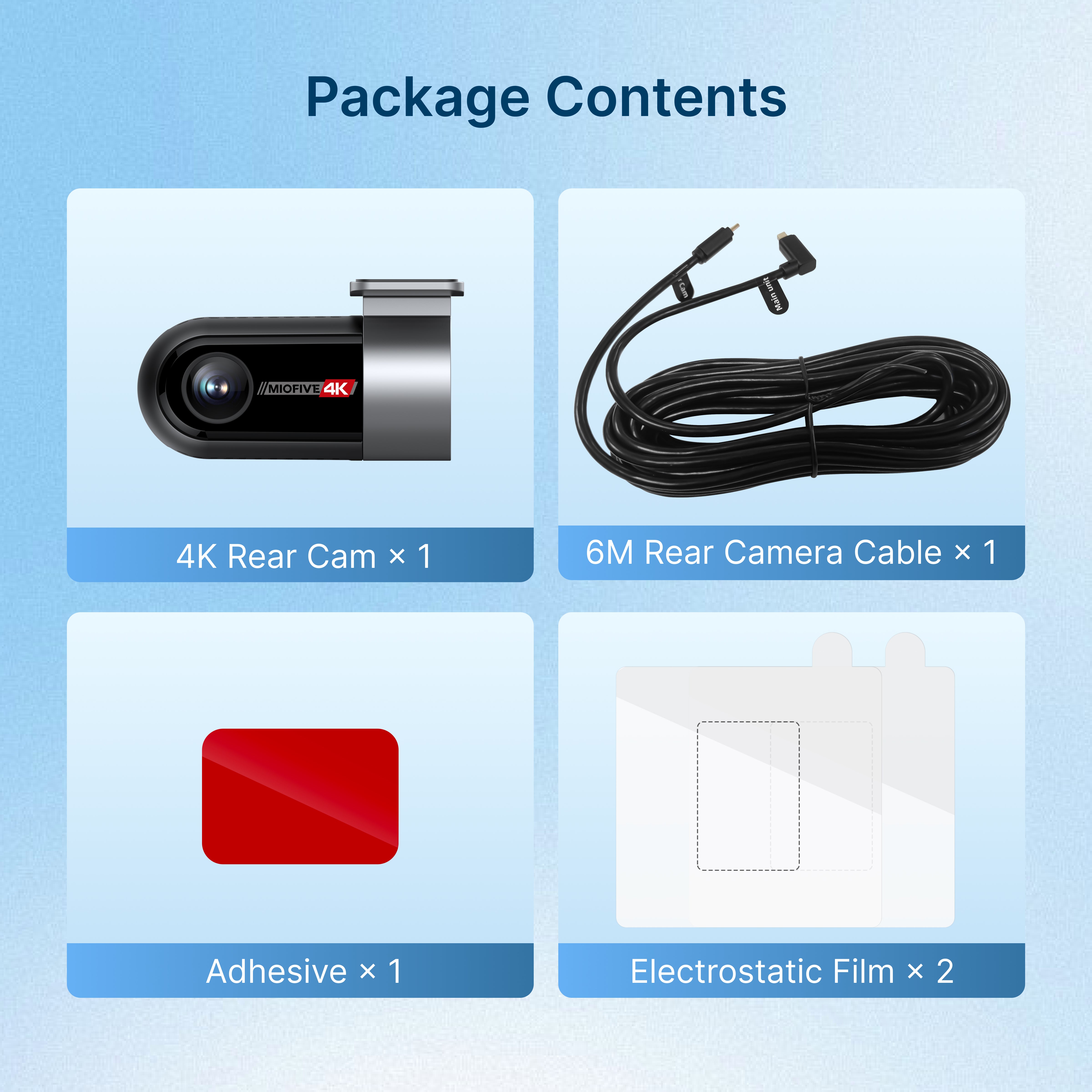 Miofive 4K Rear Camera for Miofive S1/S1 Pro/S1 Ultra Dash Cams
