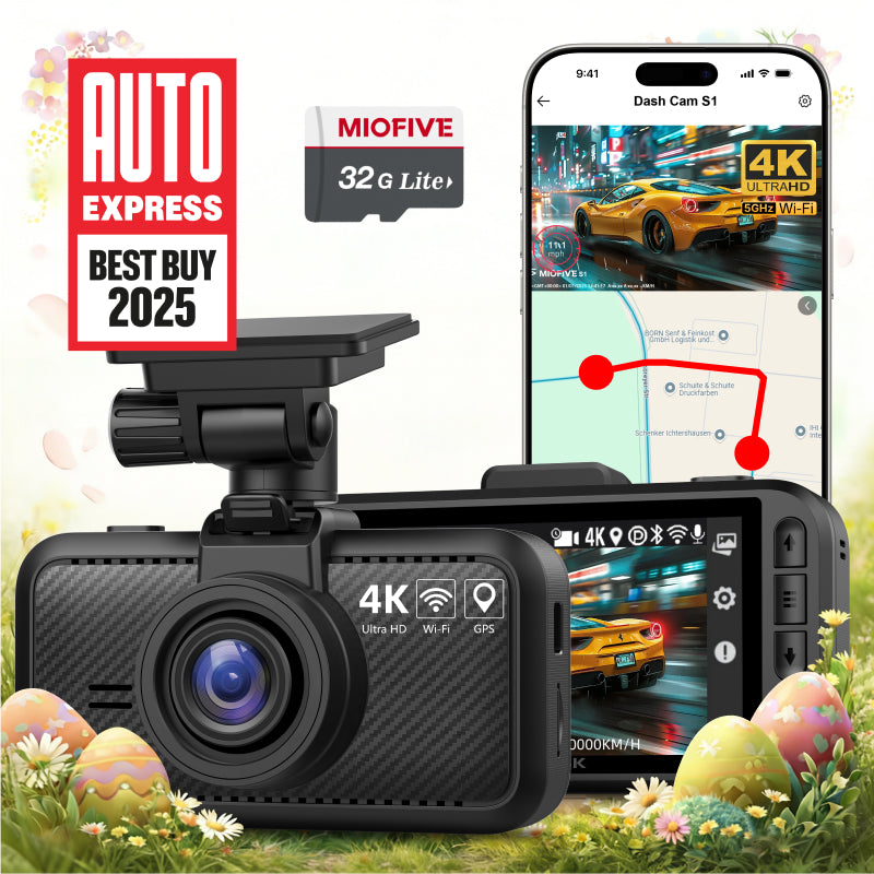 MIOFIVE Dash Cam S1 4K UHD Front Dash Camera With Free 32GB Card