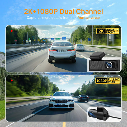 MIOFIVE Dashcam Mini 2 – 2K + 1080P FHD Dual Dashcam (ohne SD-Karte)