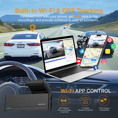 MIOFIVE Dashcam Mini 2 – 2K + 1080P FHD Dual Dashcam (ohne SD-Karte)