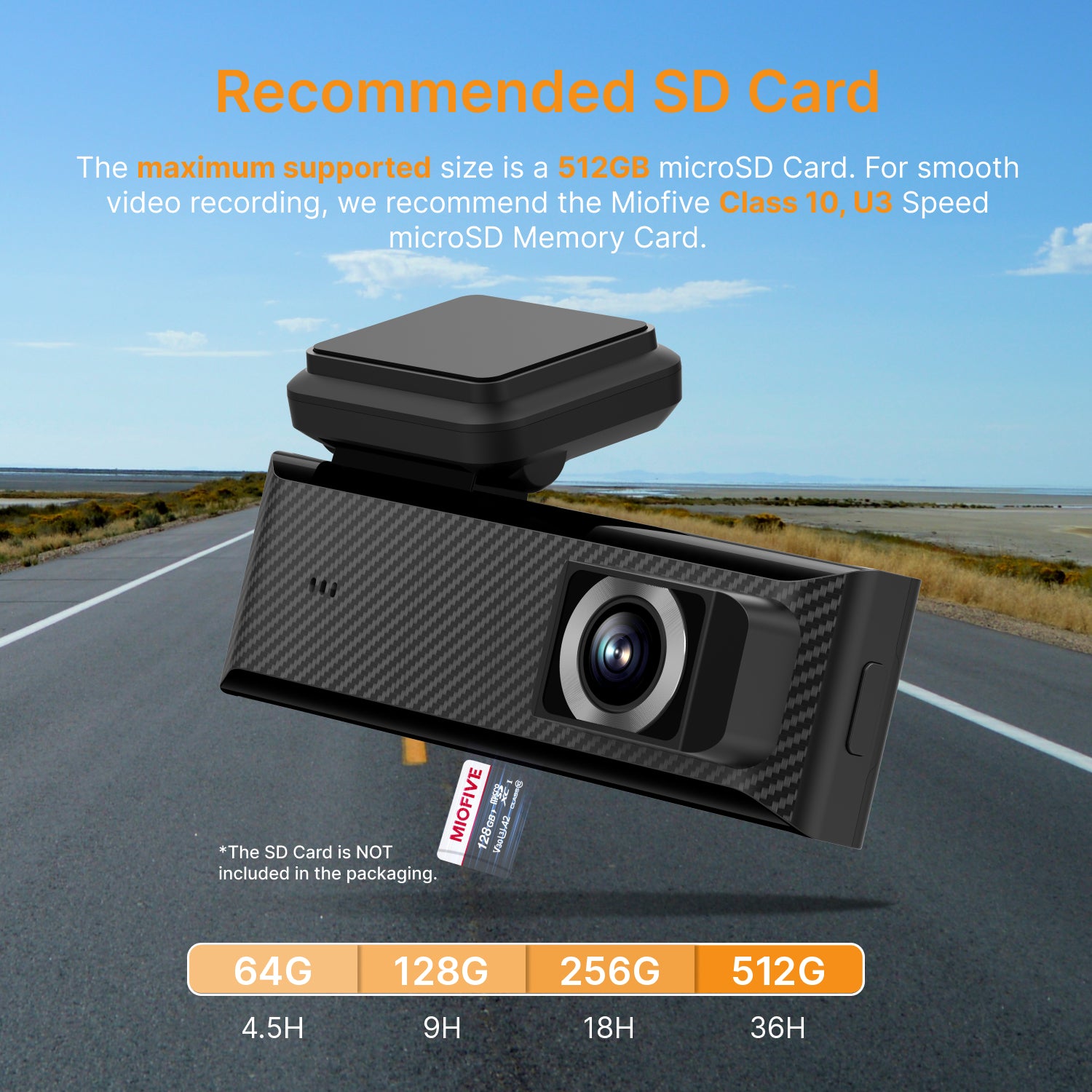 MIOFIVE Dashcam Mini 2 – 2K + 1080P FHD Dual Dashcam (ohne SD-Karte)