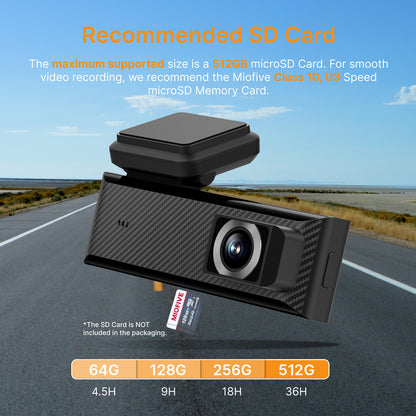 MIOFIVE Dashcam Mini 2 – 2K + 1080P FHD Dual Dashcam (ohne SD-Karte)