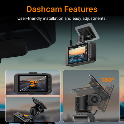 MIOFIVE Dashcam S1 – 4K UHD Frontkamera fürs Auto mit kostenloser 32GB SD-Karte